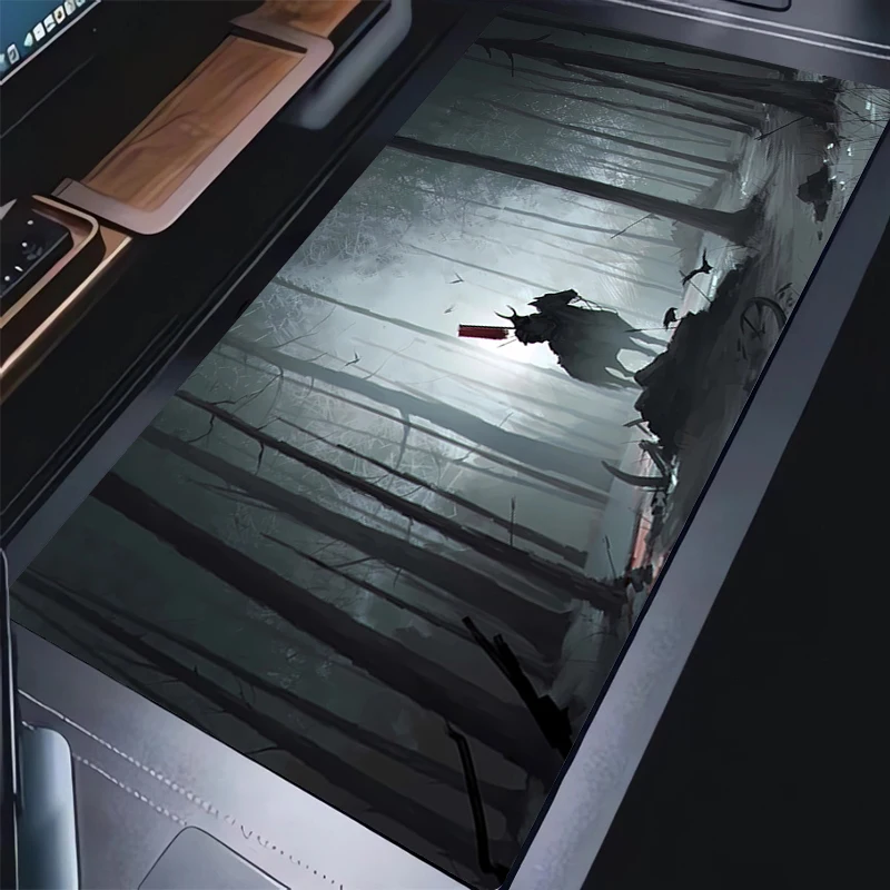 

Коврик для мыши в стиле аниме, для геймеров, с закрытыми краями, настольный коврик, коврик для клавиатуры с изображением самурая, HD-печать, коврик для мыши в стиле аниме, коврик из натурального каучука