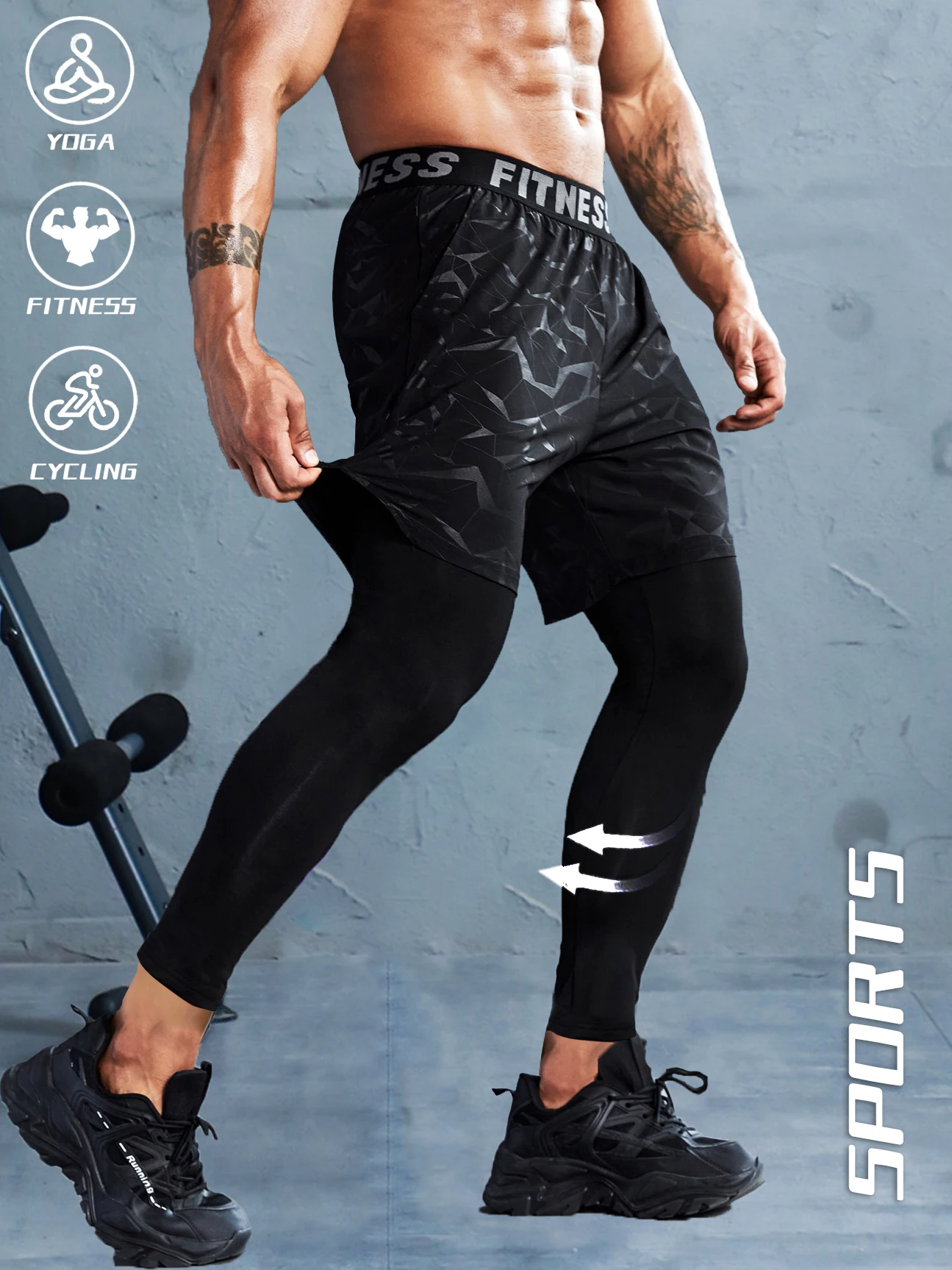 

Men's sports 2-in-1 pants