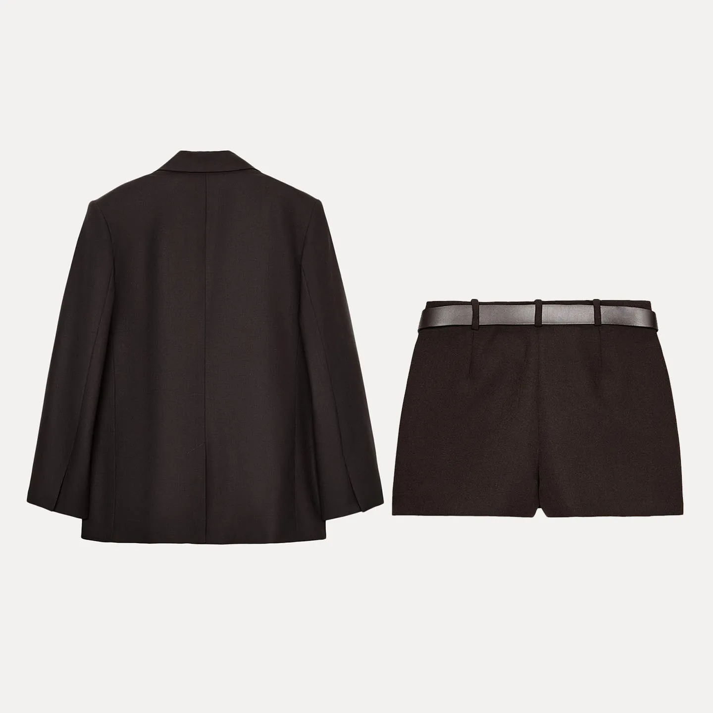 بدلة وسادة الكتف Jaet مع تنورة بحزام فستان أطفال مع سروال داخلي نسائي Faion ملابس خارجية لخريف 2025 Z ماركة ملابس غير رسمية للبالغين