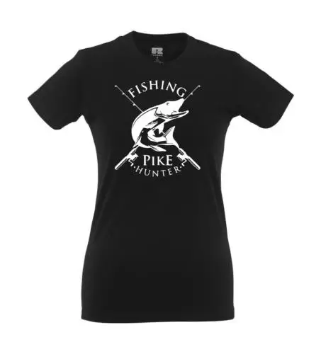 Hecht Angeln fischen I Fun I Lustig I Sprüche I Girlie Shirt