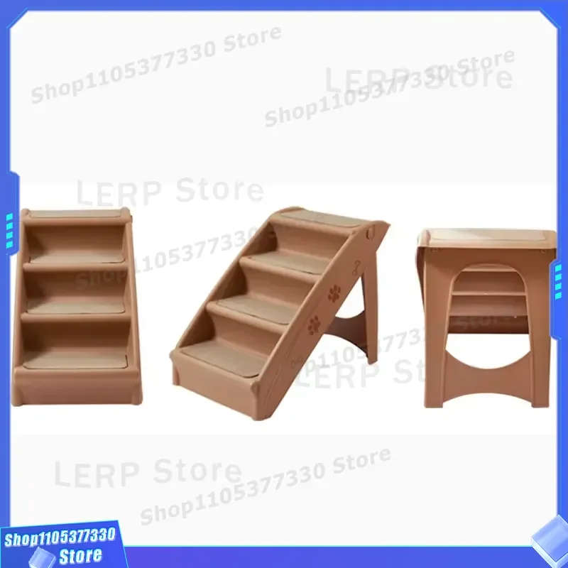 2 in 1 Folding Dog Ramp and Ladder for Bed Car Portable Pet Stairs 3 Step Puppy Accessory Firm Stable Non Slip Design