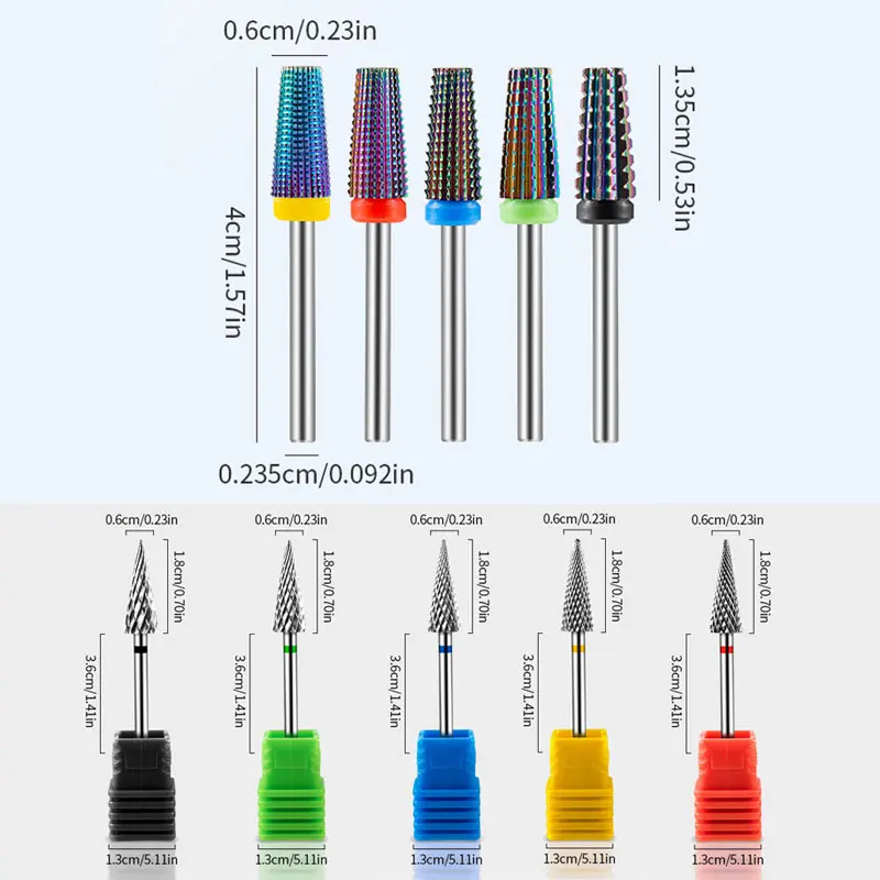 التنغستن الصلب مسمار لقمة ثقب الكهربائية مانيكير الحفر ملحق قواطع المطحنة لملف الأظافر هلام أداة إزالة مسمار الفن المورد
