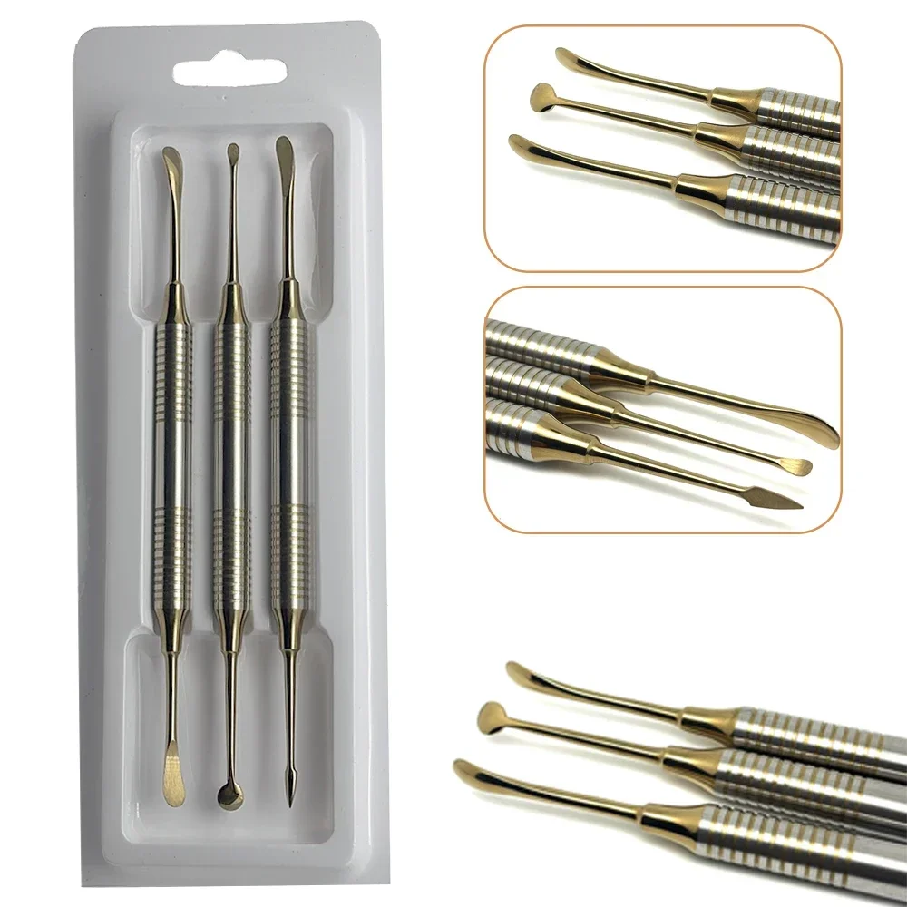 3Pcs/Kit Titanium Periosteal Elevator Dental Implant Separator Retracting Reflecting Instrument Set