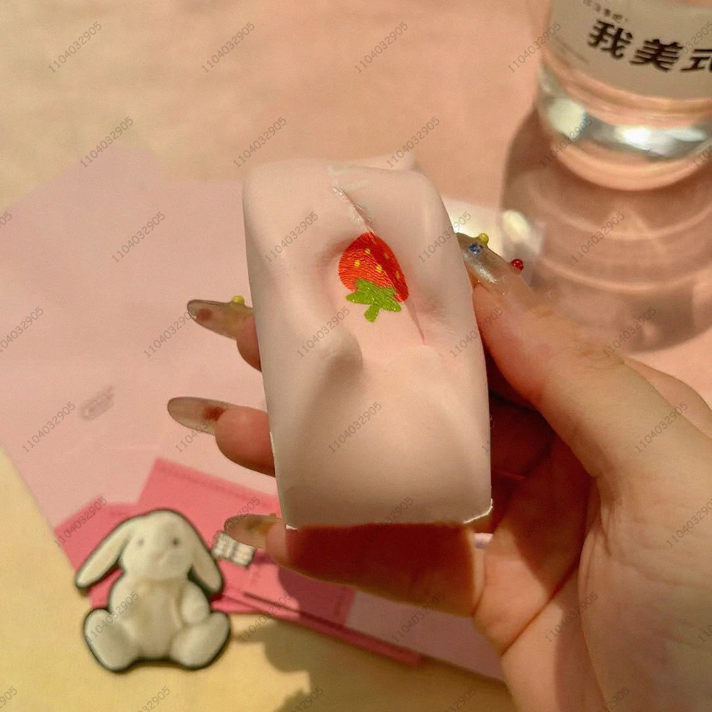 الفراولة الجبن عصا بطيئة ارتفاع اسفنجي اللعب ASMR الحسية ألعاب متململة لمكافحة الإجهاد ADHD ضغط لعبة هدية للأطفال والكبار