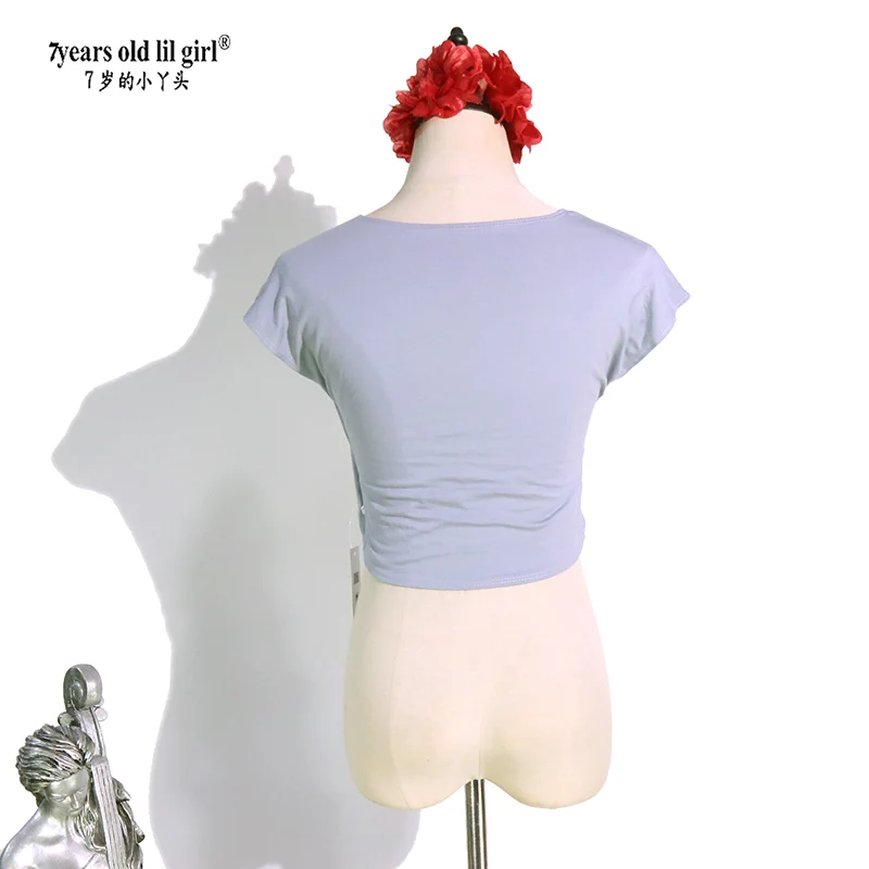 American Retro Jjazz Dance Modern Dance Modale Rayon V-neck  Sleeve Top H202