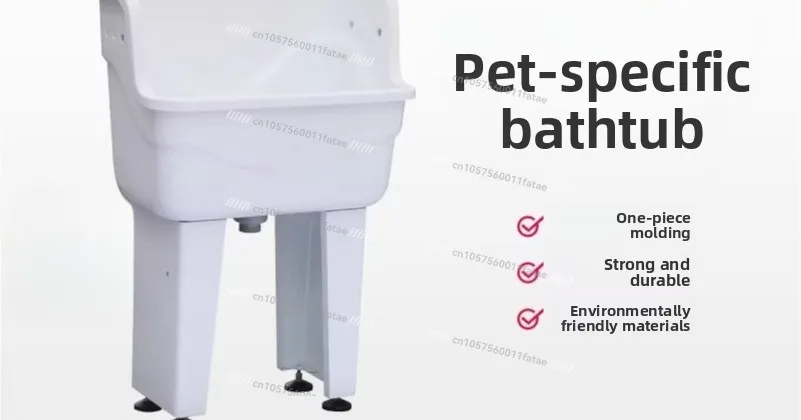 Acrylic Pet Bathtub Pure White Medium and Small Dog Wash Dog Trough Cat Wash Tub Side Animal Husbandry