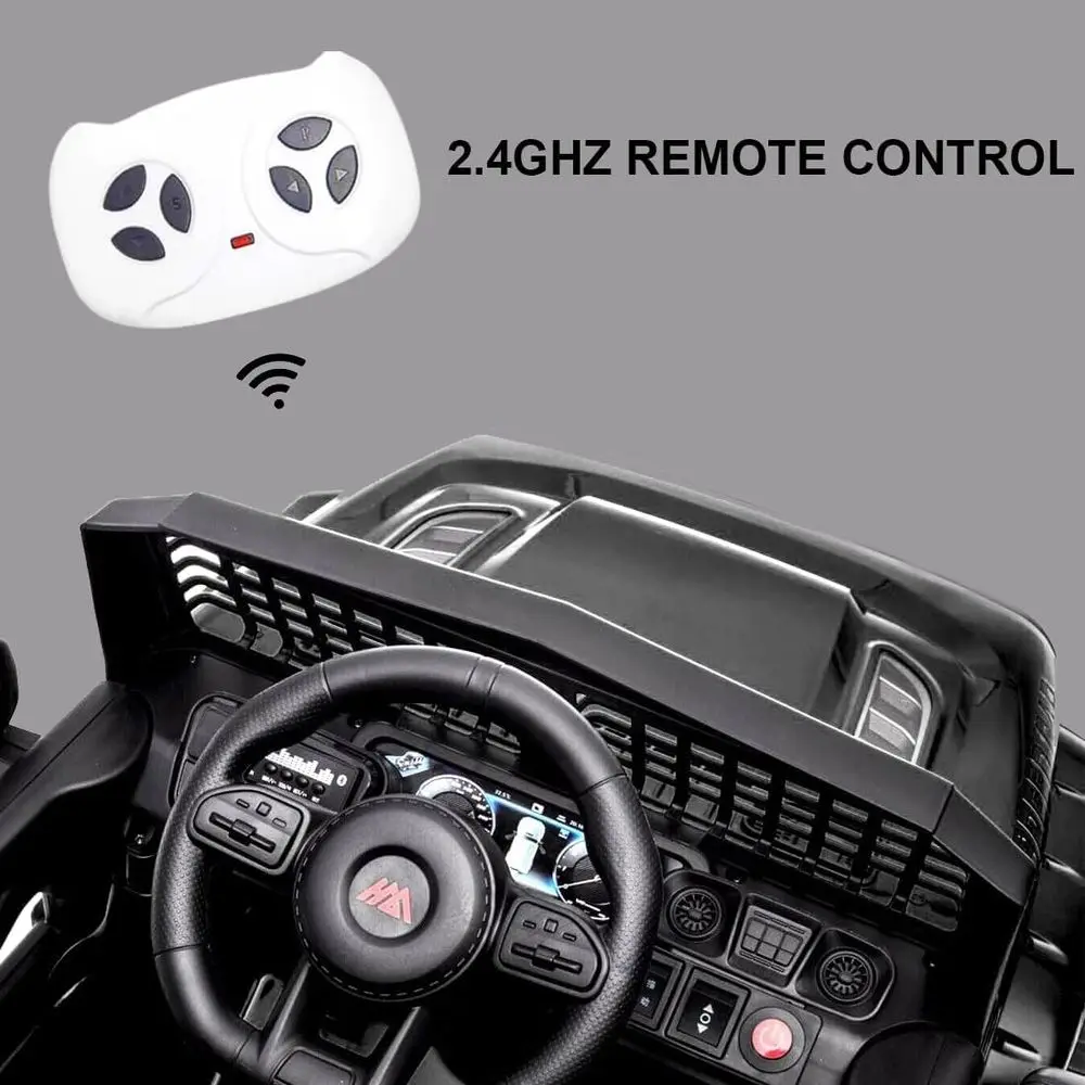 Voiture électrique 12V pour enfants, jouets, voitures pour enfants avec 3 vitesses réglables, Bluetooth, télécommande Parent, Spri