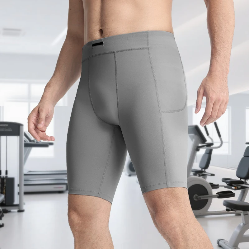 

High waisted compression sports leggings for men, basketball, running, professional training pants, fast drying, high elasticity