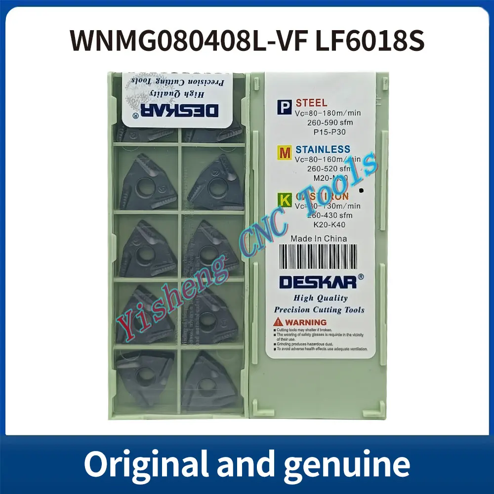 

DESKAR 100% Original WNMG080404L-VF WNMG080404R-VF WNMG080408L-VF WNMG080408R-VF LF9018 LF9218 LF6018S LF6018 CNC cutting tool