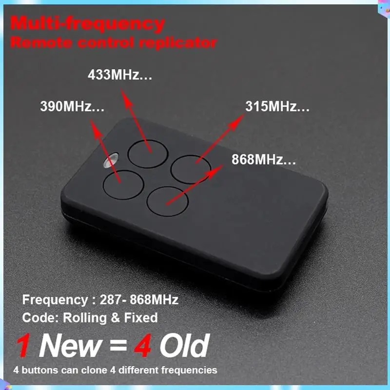 

N93R Многочастотный дубликатор с дистанционным управлением для гаражных ворот 280–868 МГц Универсальный кодовый захват, клон открывания ворот