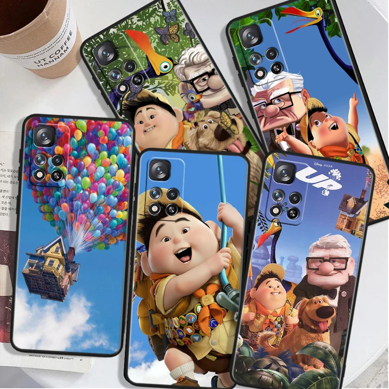 

Disney Up Cute For Xiaomi Redmi Note 12 11T 11E 11S 10T 10S Turbo Pro Plus Max Lite Black Soft TPU Phone Case