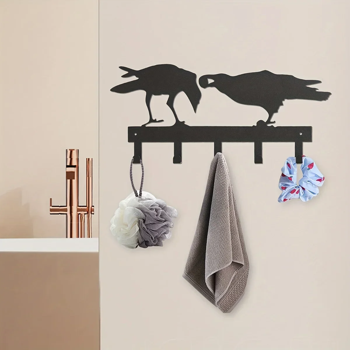 

CIFBUY Metal Creative Bird Key Hooks Household Multi-Purpose Clothes Bag Key Hooks, Easy To Install Living Room Wall Decor Hooks