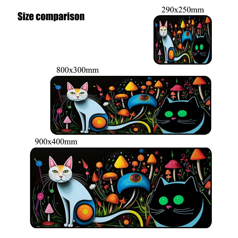 Tappetino per mouse Xxl Tappetino per mouse gatti Kawaii Tappetino per mouse Tappetino per desktop Accessori per laptop Tappetino per scrivania Tappetino per computer da tavolo Articoli per ufficio