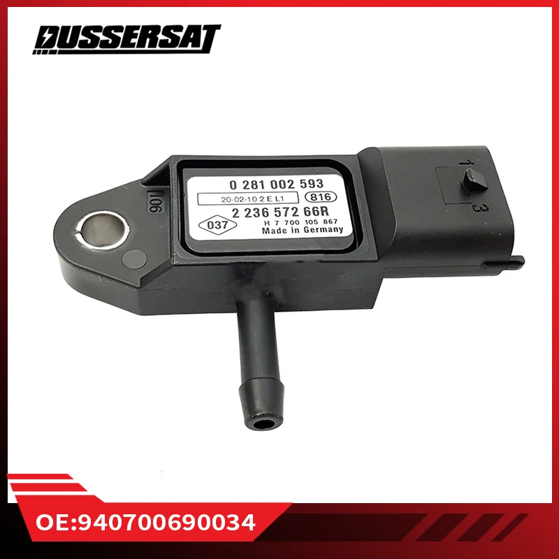 MAP Sensor 940700690034 Black for Renault Traffic Megane Clio Kangoo Logan Modus Thalia Direct Fit, Easy Installation ﻿