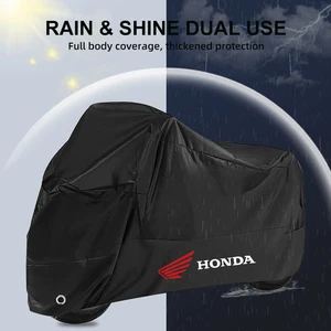 Capa para motocicleta, à prova d'água, poeira, proteção uv, scooter, ar livre, capa de chuva para honda crf cb cr xr crm cbr 125 250 12 principais vendas capa de chuva honda - №4