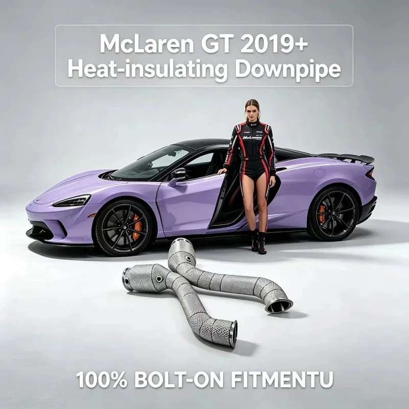 

High-flow Car Exhaust Pipes for McLaren GT 4.0T 2019-2023 Stainless Sports Downpipe Exhaust Header Without Engine Fault Lights