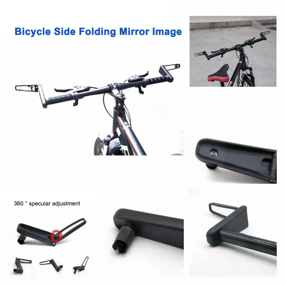 Rearview Mirror Easy To Install 360° Rotatable Versatile Innovative Weather-resistant Trendy Bike Rearview Mirror 360° Rotation