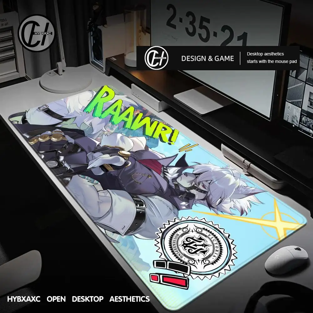 

PC Cool Gamer Mouse Pad Zenless Zone Zero Von Lycaon Mousepad XXL Anime Wolf Keyboard Rug Laptop White Gaming Desk Mat Cabinet