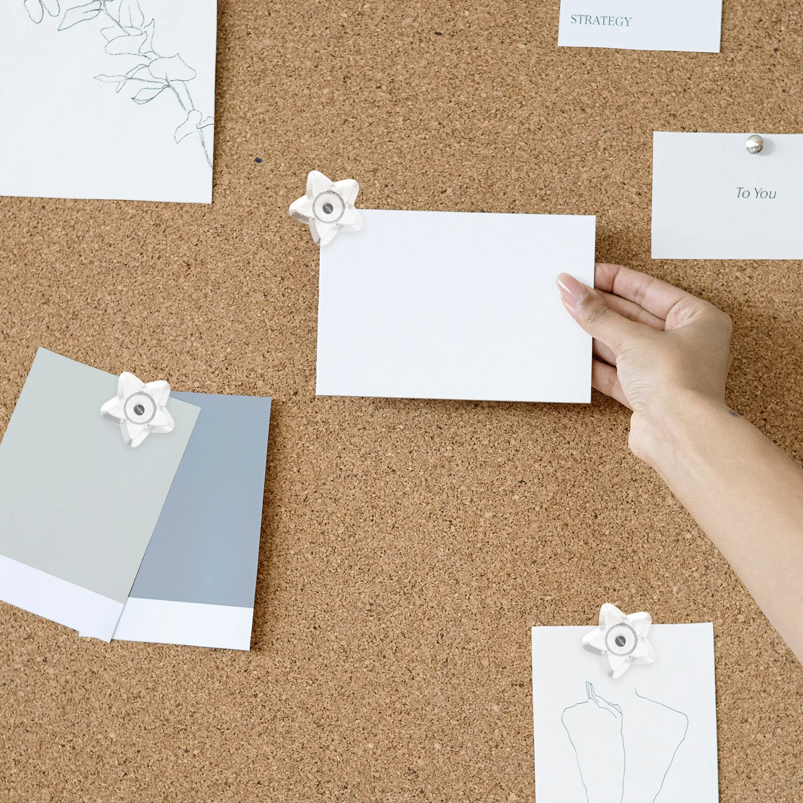 

100Pcs Map Pins Industrial Tack Fasteners Plastic Metal Thumbtacks for Office Study Bulletin Board Decoration Home Organization