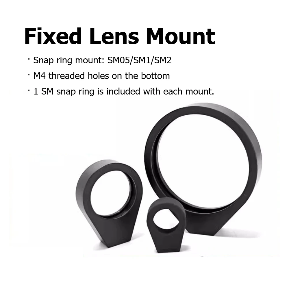 

GTK Series Snap Ring Fixed Lens Mount Water Drop Simple Mirror Holder Diameter 25.4mm Round Reflector Holder