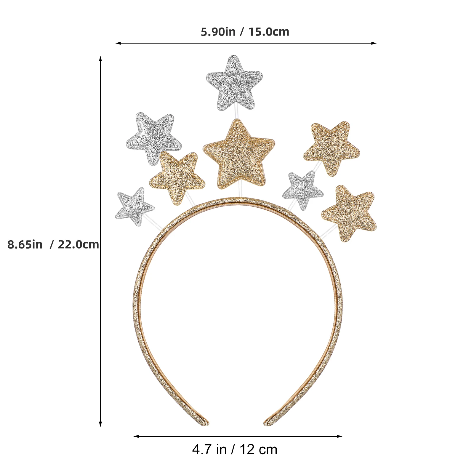 

1 шт., повязка на голову с пентаграммой, блестящий обруч для волос, детские товары для вечеринок, роскошные товары для вечеринок, удобная повязка на голову, реквизит для фотосессии