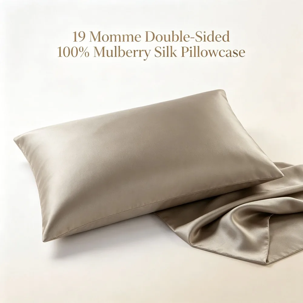 19 Momme 100% Natural Mulberry Silk Pillow Case Real Silk Protect Hair Skin Pillowcase Any Size Customized Bedding Pillow Cases