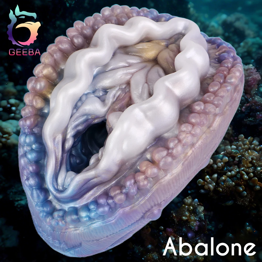 GEEBA Abalone Pocket Pussy Man Penis Stroker Fantasy Silicone Male Masturbator Lifelike Textured Unique Men's Onahole Sex Toys