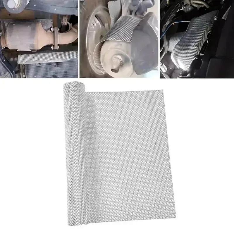 Automotive Exhaust Engine Heat Insulation Shield Aluminum Alloy Embossed Pattern Plate for Engine Bay Under Chassis Protection