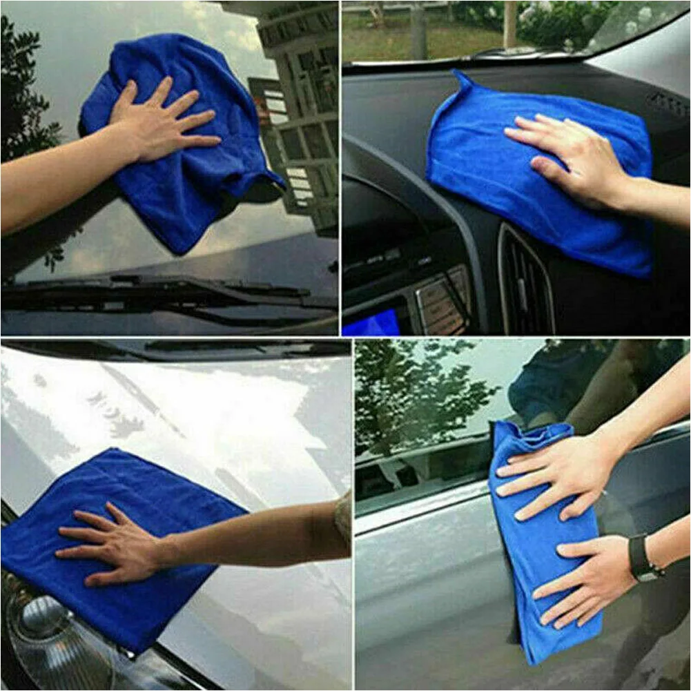 20/50/100PCS Microfiber Car Cleaning Towel Soft Drying Cloth Hemming Water Suction Automobile Home Washing Duster Towel