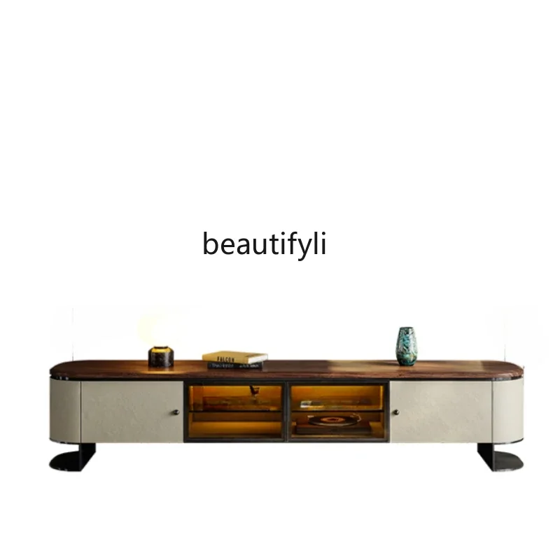 

New Italian TV cabinet coffee table combination living room light luxury simple modern TV cabinet new