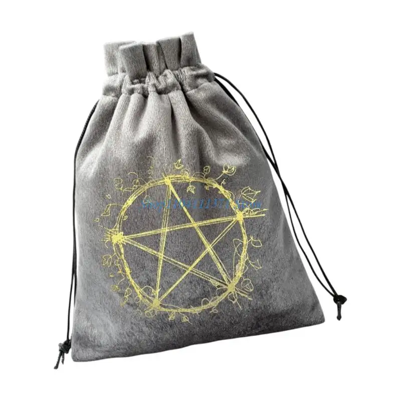P9FC Elegant Velvets Tarots Card Pouches With Drawstring For Storage And Protecting