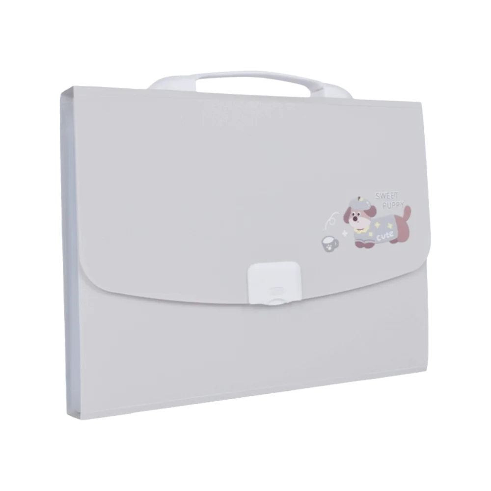 

13 Pockets Expanding File Folder a4 Size Multi-Layer Paper Document Storage Holder Cartoon with Handle Portable Organ Bag