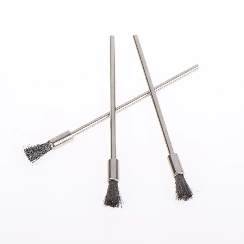 3-teiliges Edelstahl-Drahtbürsten-Set 100mm Radbürsten Werkzeuge zum Polieren, Schleifen und Vorbehandlung von Metalloberflächen – Detail 3