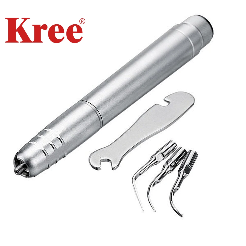 Dental Ultrasonic Air Scaler with 3 Tips-2/4 Holes Handpiece Tooth Calculus Remover&Whitening Cleaner Essential Dentistry tools
