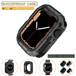 Case for Apple Watch Series 7/SE/6/5/4/3/2/1 41mm 40mm 38mm 40mm 42mm 44mm Cases Soft TPU Shockproof Protector Bumper for iwatch