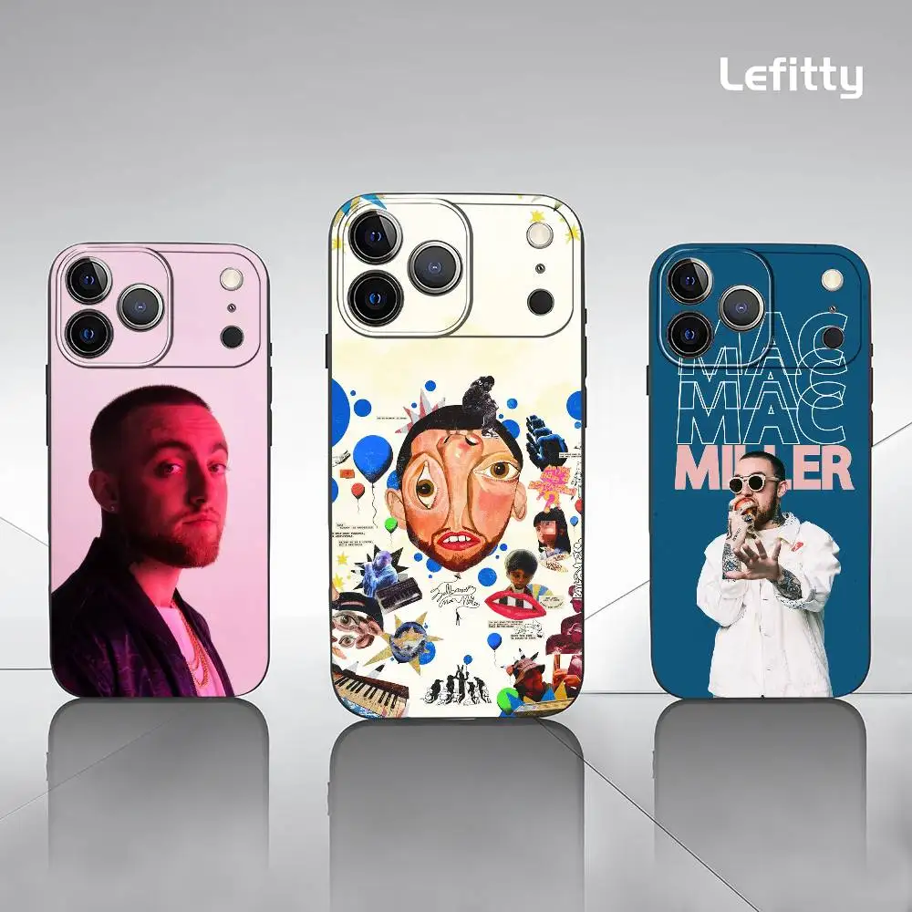 Singer M-Mac Miller Star Phone Case For iPhone 17 16 15 14 13 Pro Max Plus Mini Black Frosted Soft Shell Funda