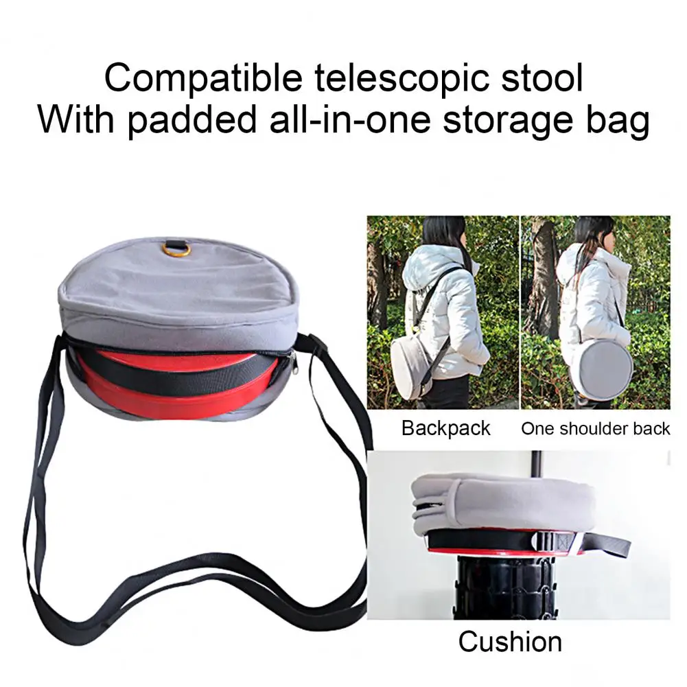 Practical Stool Shoulder Bag Easy to Carry Storage Stool Wide Application Telescoping Collapsible Stool Storage Bag