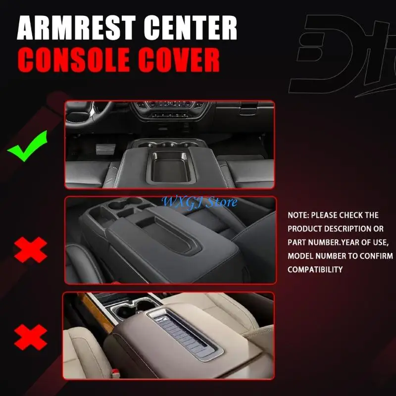 37JE Replacements Armrest Lid Assembly For 2007 2014 Suburban Black Console Cover 4