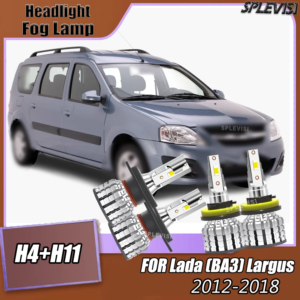 

SPLEVISI Car Light LED 12v working voltage 9003 H11 Headlight Fog Light For Lada(BA3)Largus 2012 2013 2014 2015 2016 2017 2018