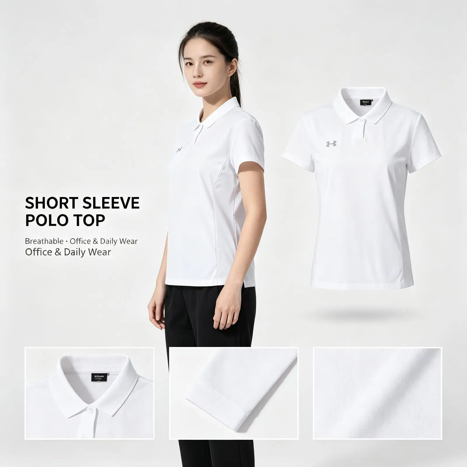 under-armour-white-short-sleeve-polo-shirt-for-women-men-soft-fabric-smart-casual-top-breathable-office-daily-wear-23500510-100