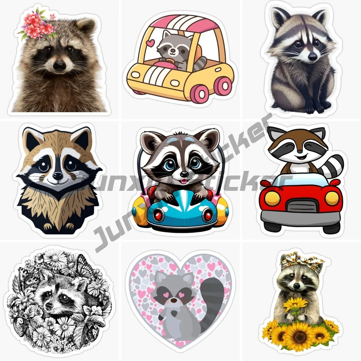 

Pedro Raccoon Funny Decal Moto Wall Room Door Truck Vinyl Bicycle Glass Helmet Racing PVC Decal Customizable