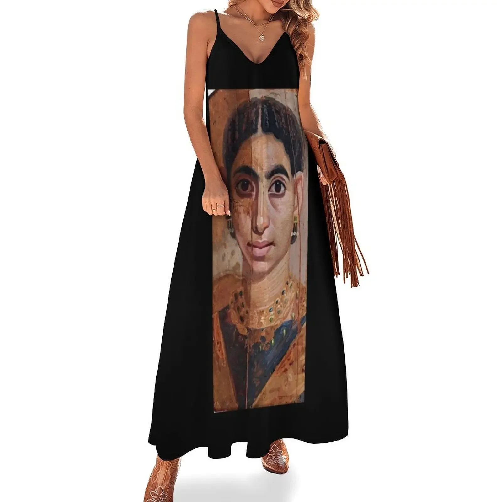 

Fayum mummy portrait ancient Egypt woman Sleeveless Dress beach outfits for women sexy dress