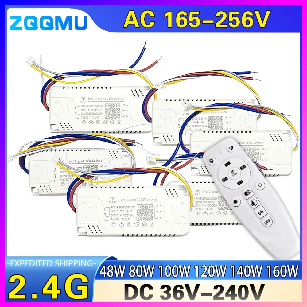 APP Control LED Driver 2.4G Remote Intelligent LED Transformer 12-24W 40W 80W 120W 360W For Dimmable Color-changeable Chandelier