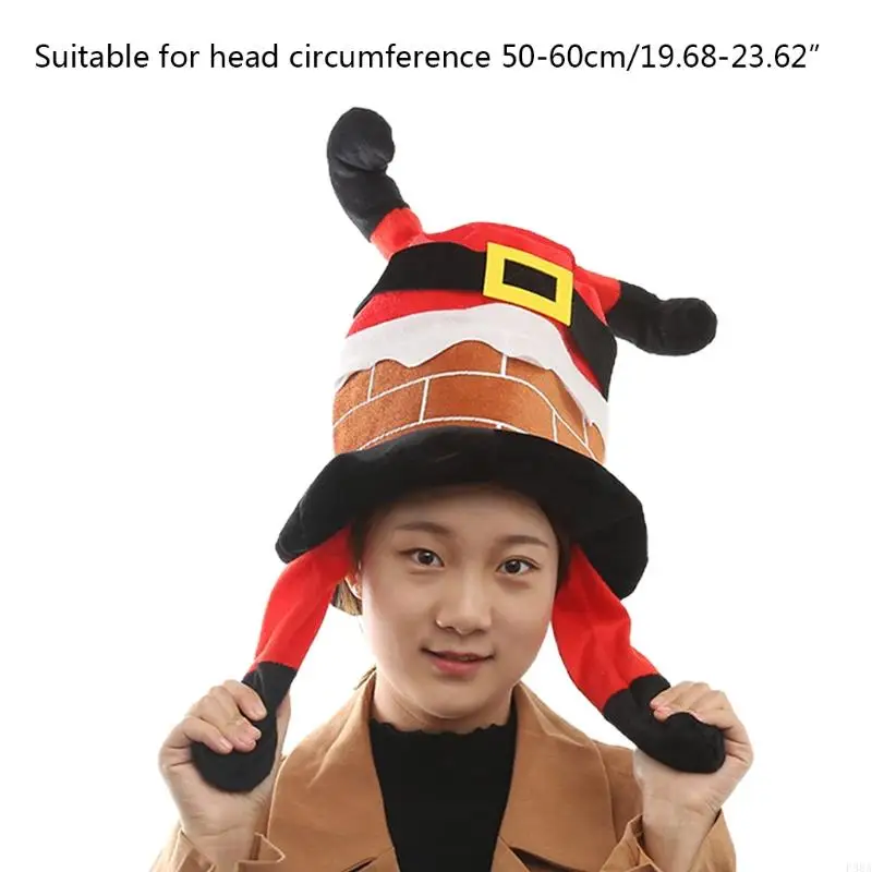 P88A Adult Children Cartoon Christmas Hat Santa New Year Christmas Party