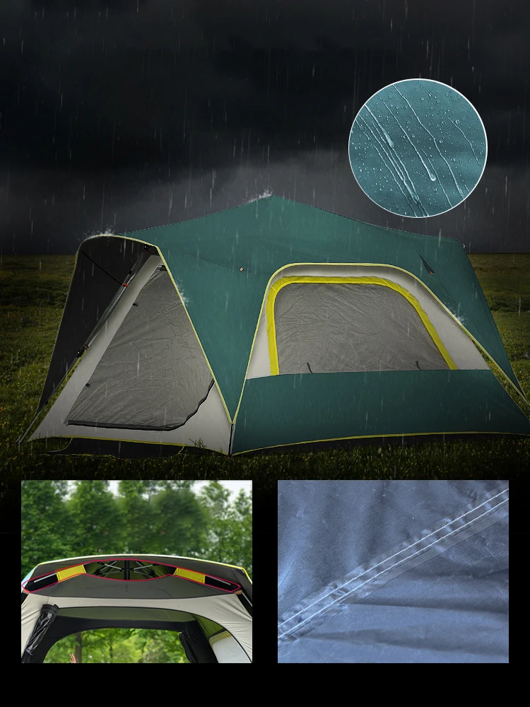 Custom Creative Design Outdoor Camping Foldable Large Family Tent Waterproof Double Layer Popup Tents