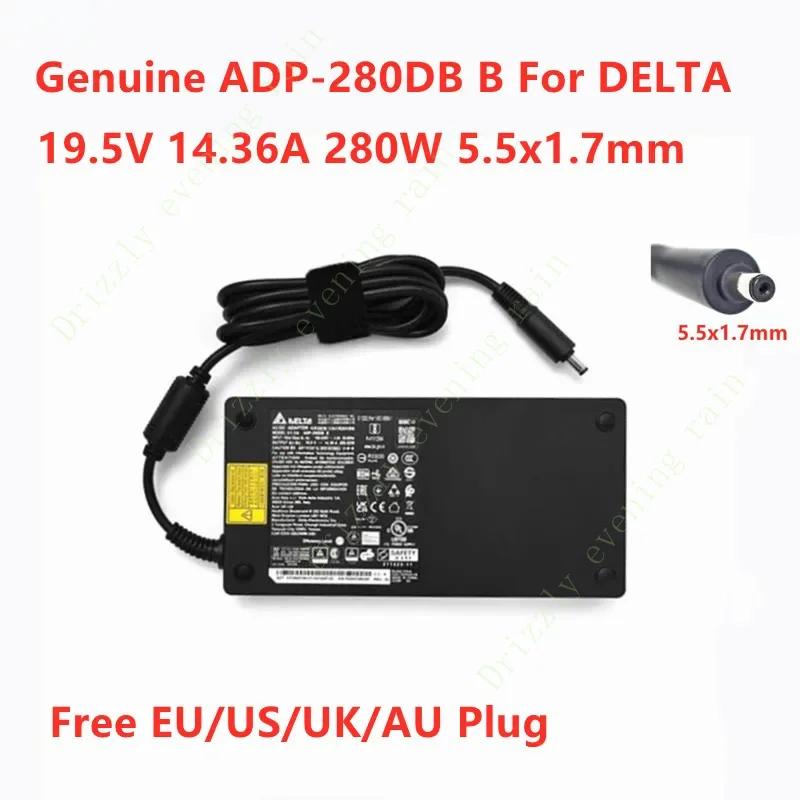 Genuine for Delta adp-280db B 19.5v 14.36a 280W 280.02W 5.5x1.7mm chicy a21-280p1a AC adapter Acer laptop power supply charger