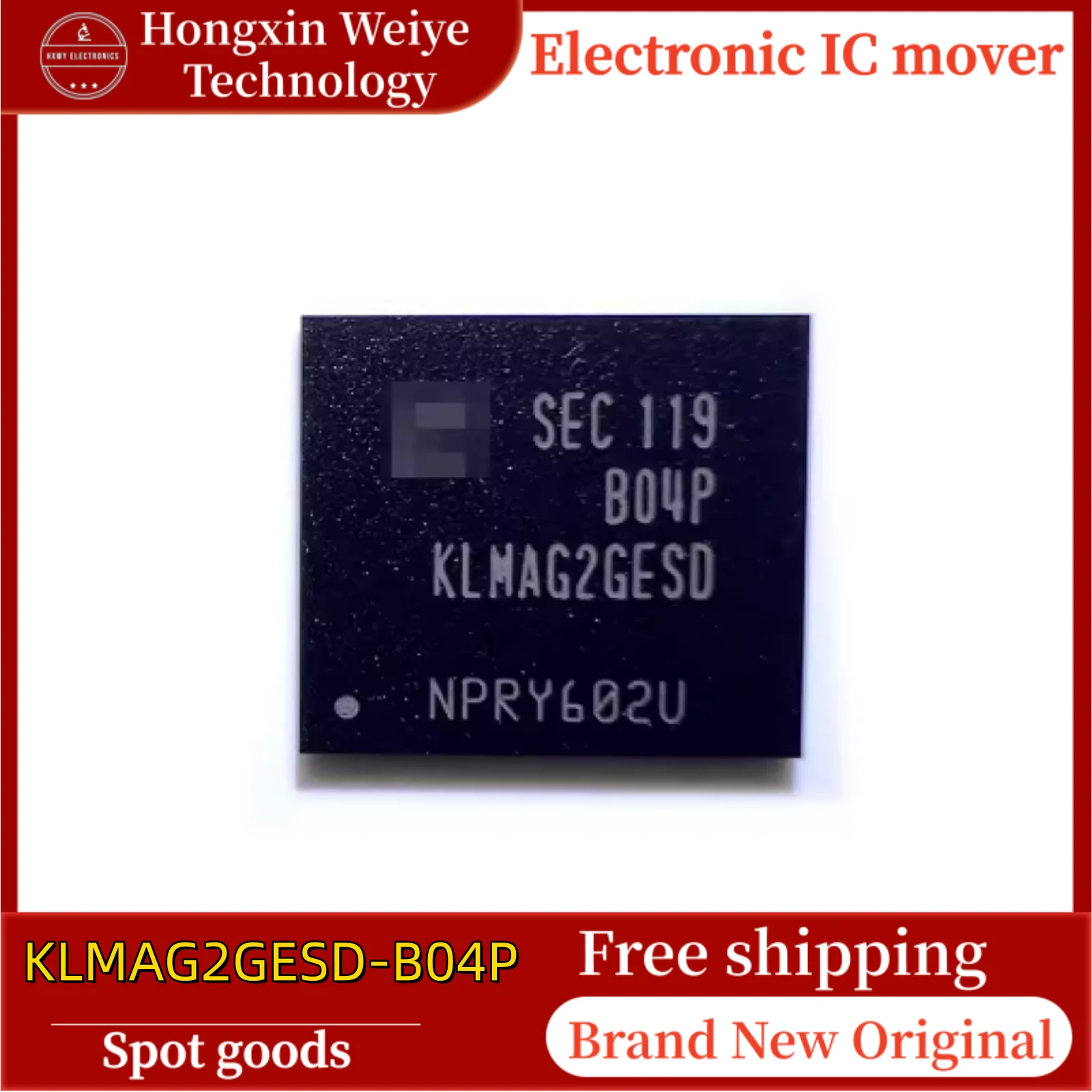 

2/10 pcs KLMAG2GESD-B04P FBGA153 EMMC memory chip brand new in stock free shipping
