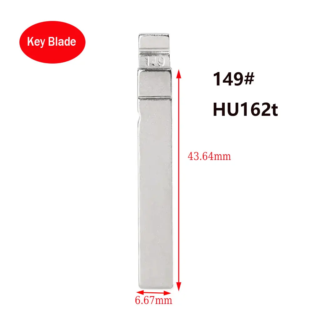 10 stuks 149 # HU162T Flip KD Autosleutelblad voor VW MQB KD Metalen VVDI JMD Fob Vervanging Ongesneden Auto Afstandsbediening Sleutelblad