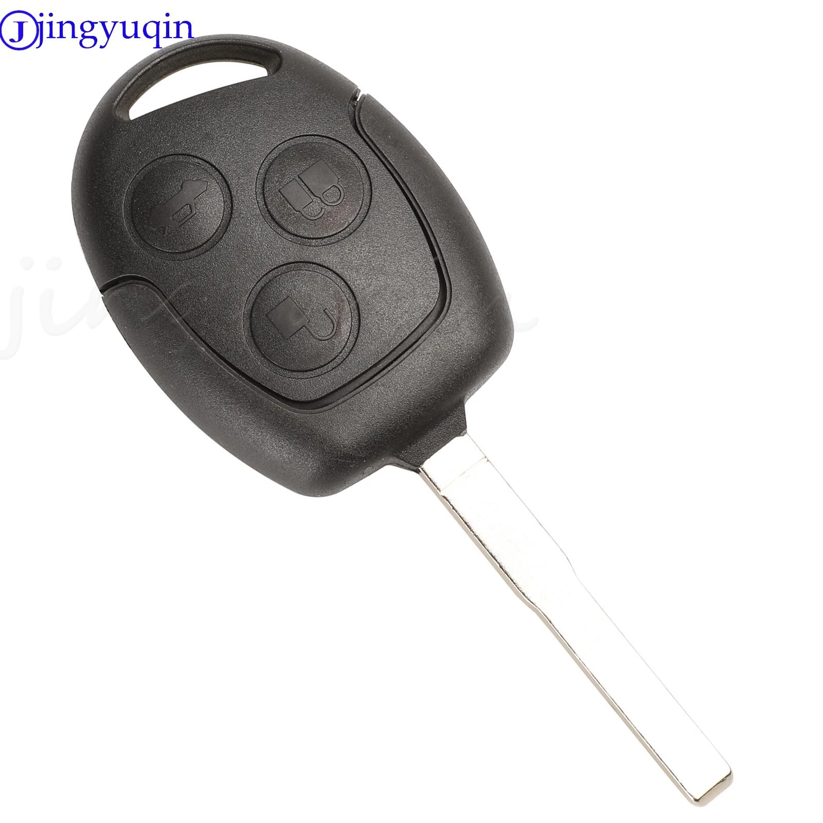 Jingyuqin-Mando a distancia con 3 botones para coche, llave para vehículo, completa con chip 4D60 ID63, con frecuencia de 315MHz a 433MHz para Ford