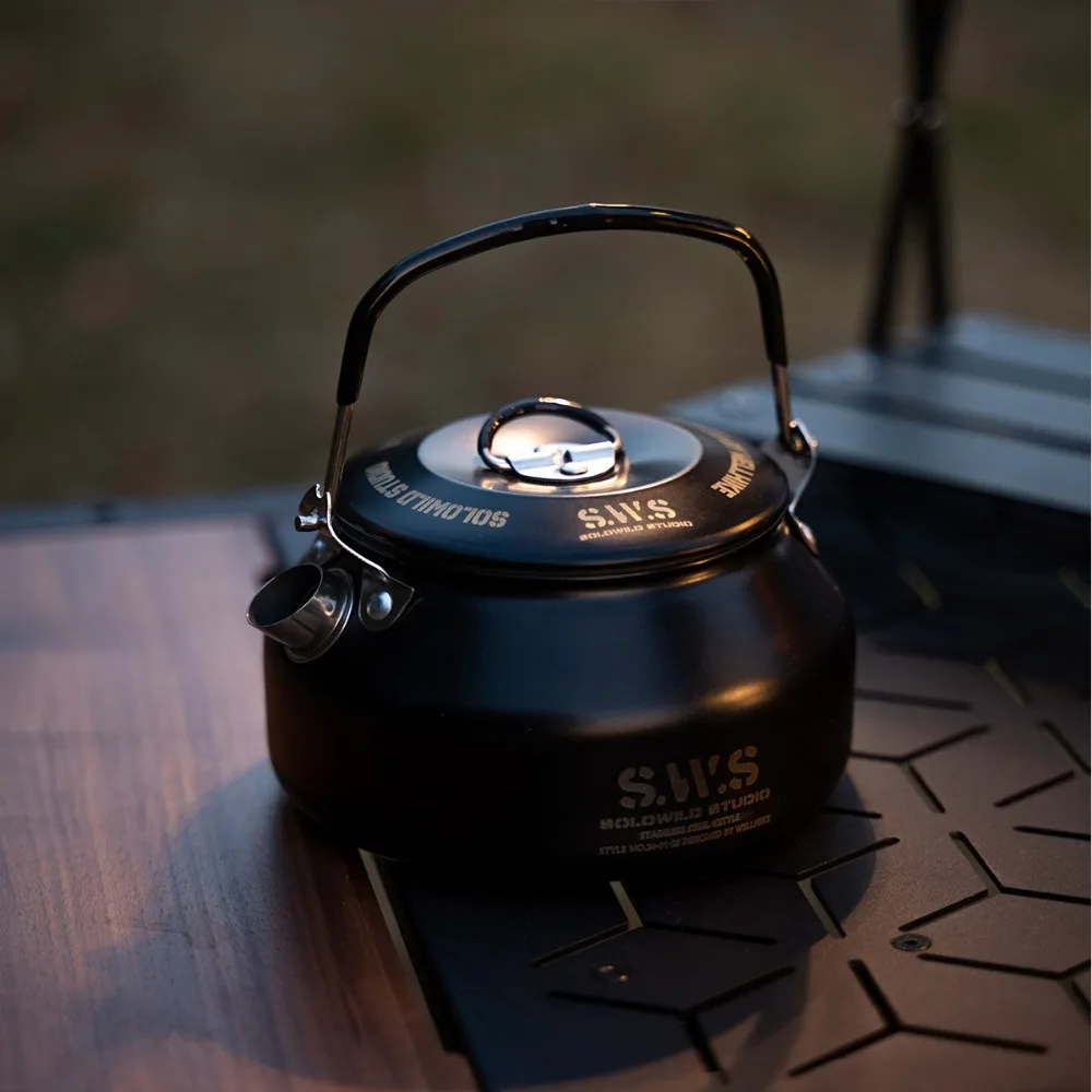Sws Outdoor Water Kettle Mini 0.8L Solo Hiking Mountaineering Travel Tactical Camping Portable Coffee and Tea Kettle